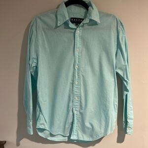 Ralph by Ralph Lauren 
Aqua check oversized shirt